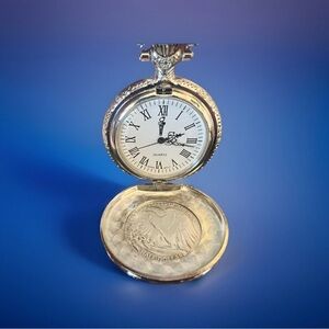 Elegant Silver Pocket Watch